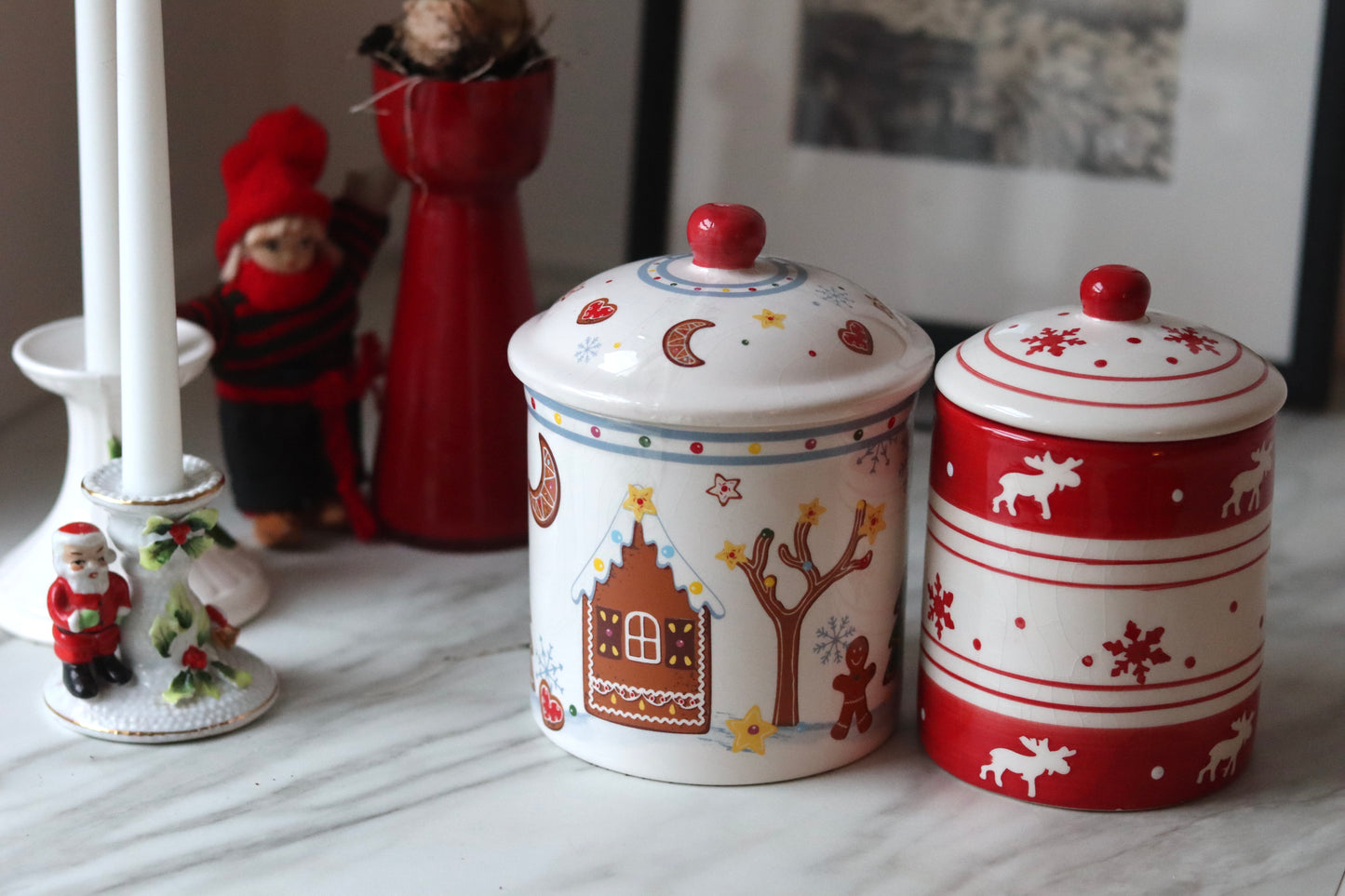 Krukker til julegodter - secondhand