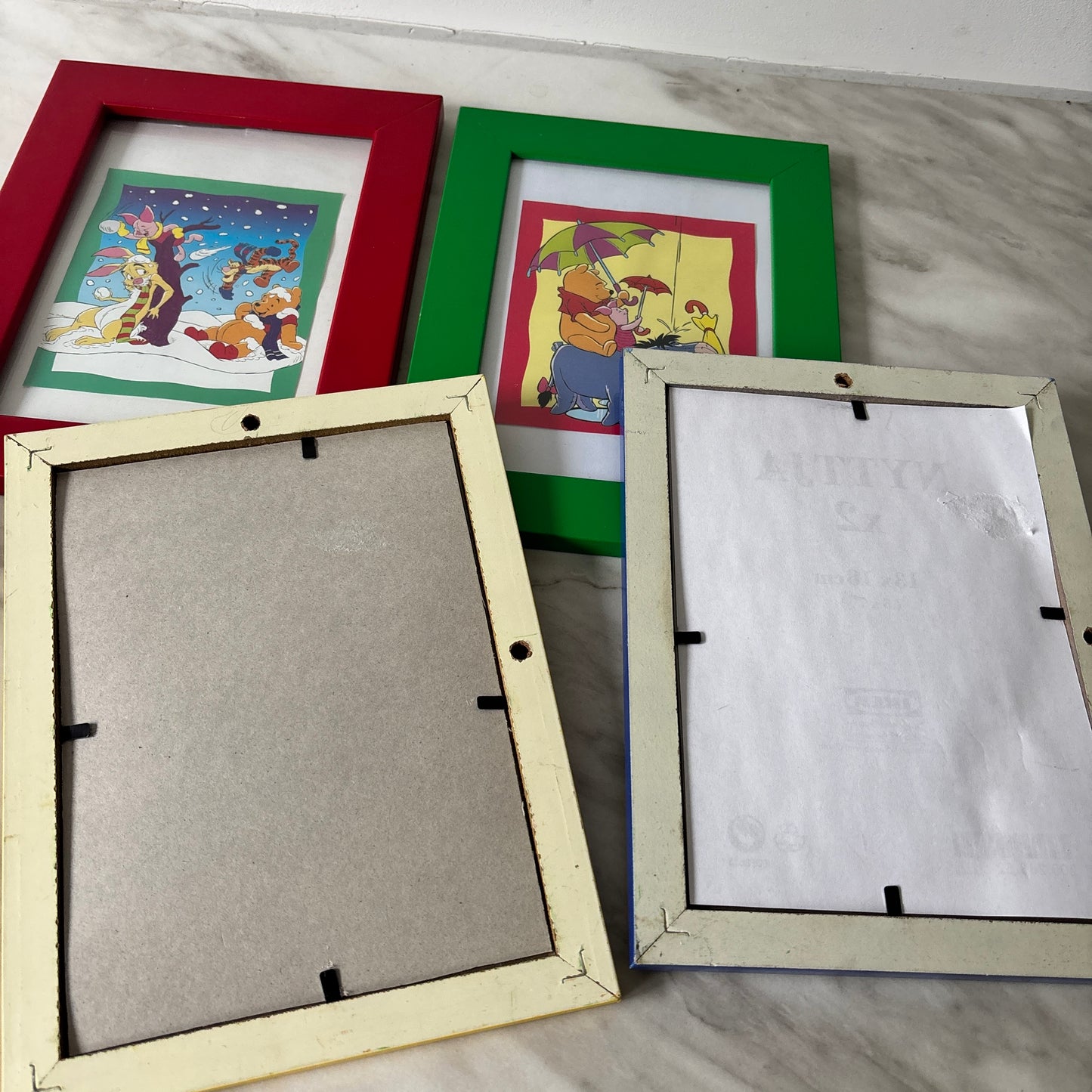 Vintage kuleramme + dekorbilder