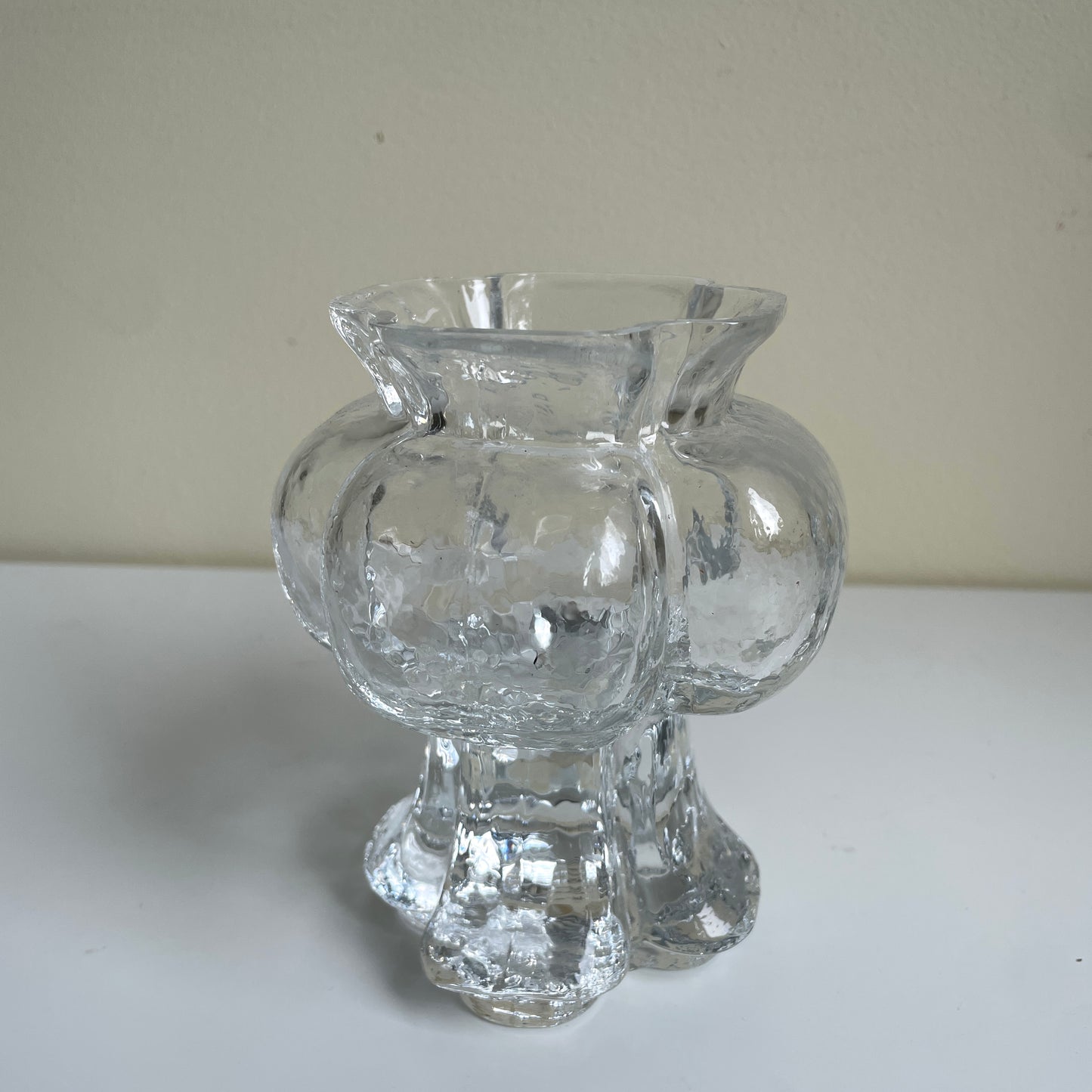 Vintage lysestake i glass