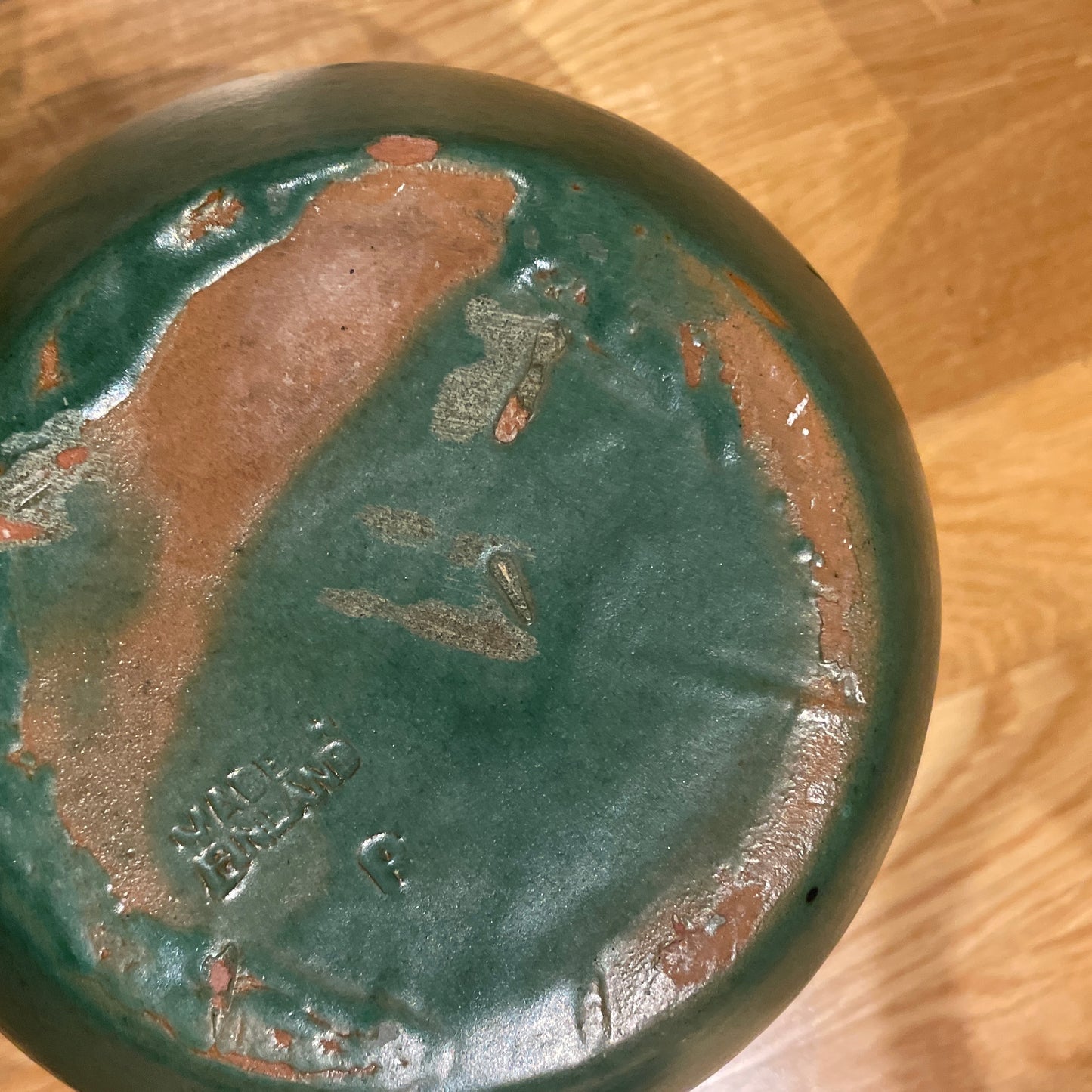 Grønn vase i keramikk - vintage