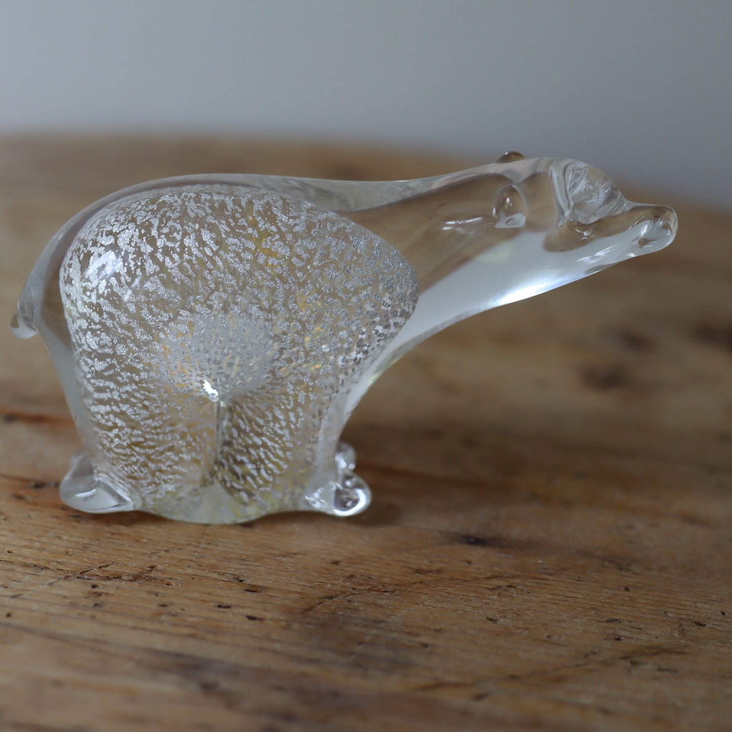 Figur i kunstglass - isbjørn