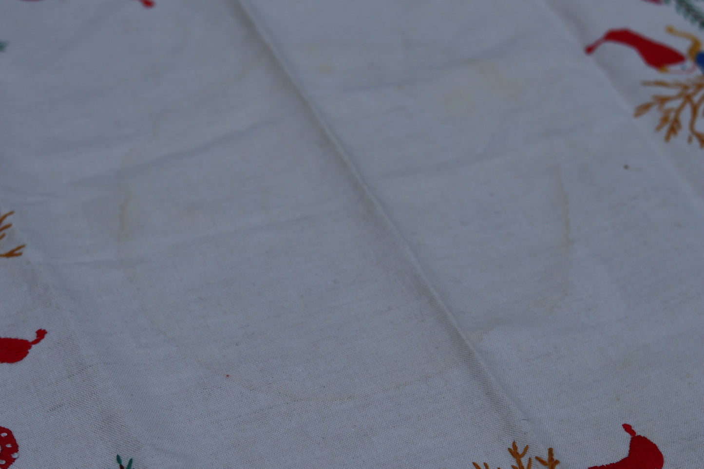 Juleduk brodert - vintage