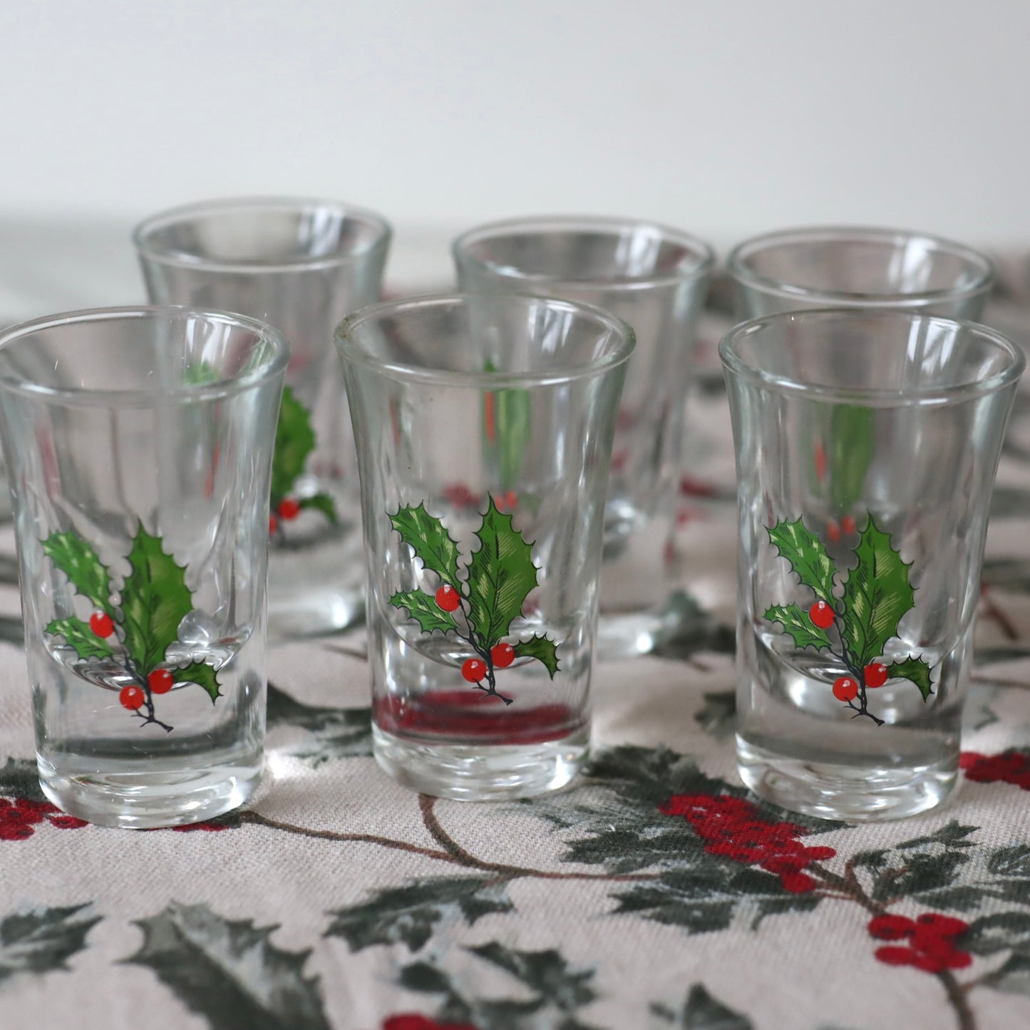 Drammeglass med julemotiv