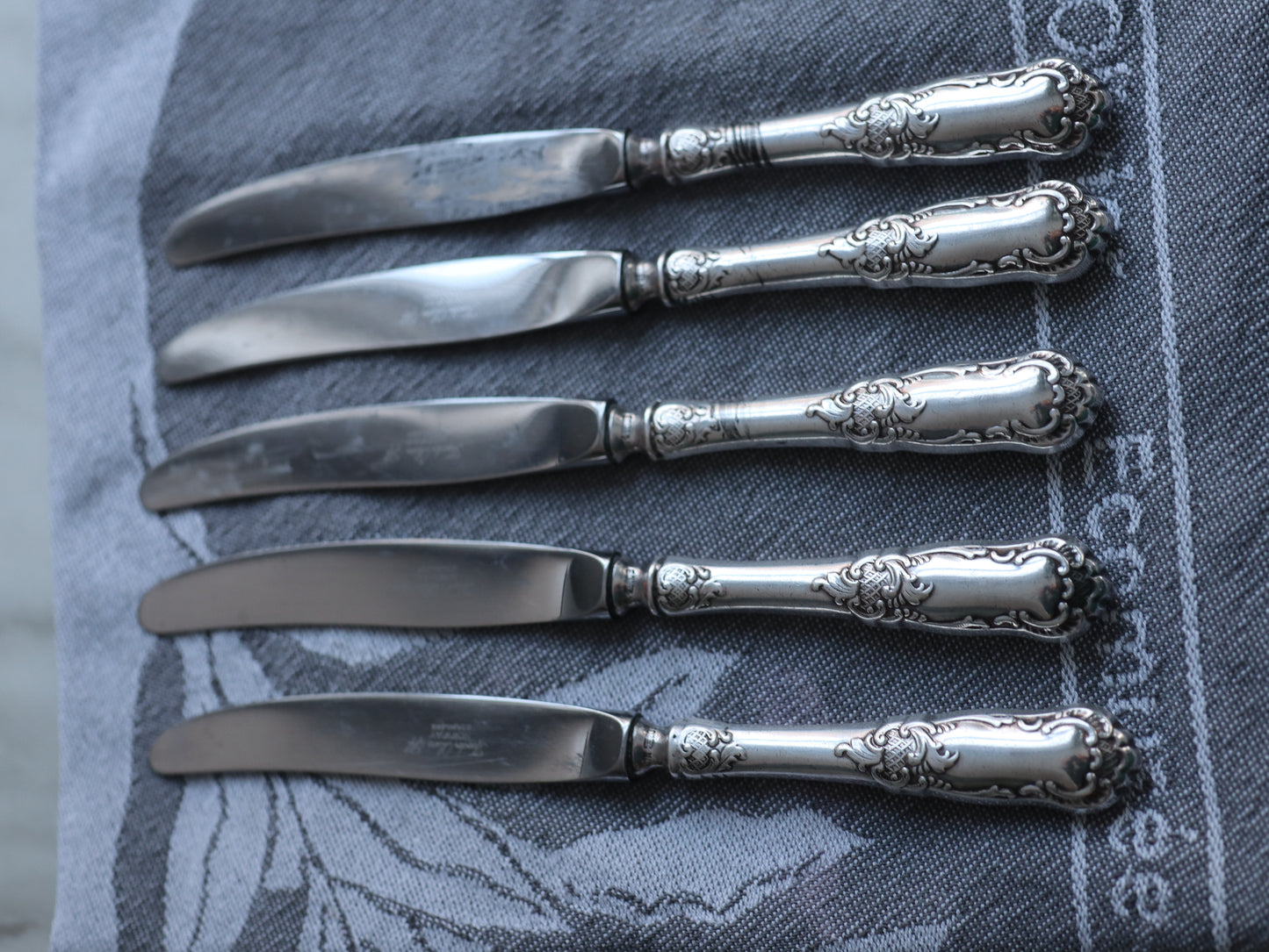 Fruktkniver vintage sølvplett