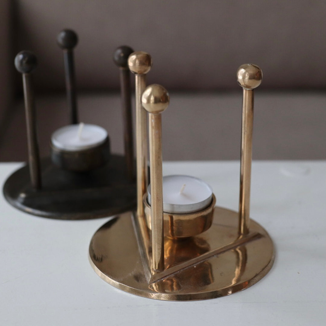 Lysestaker i messing til telys