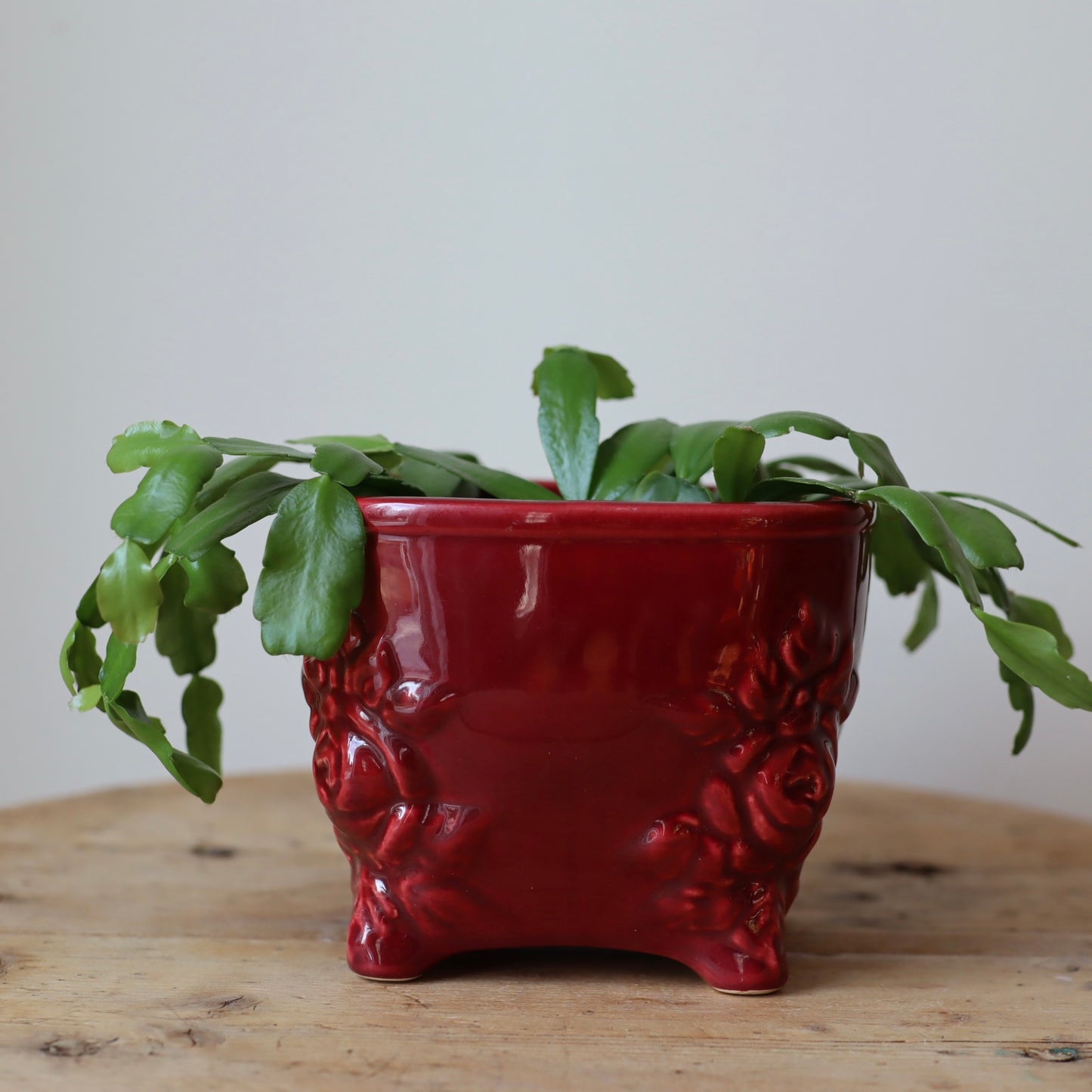 Vintage potteskjuler - burgunderrød