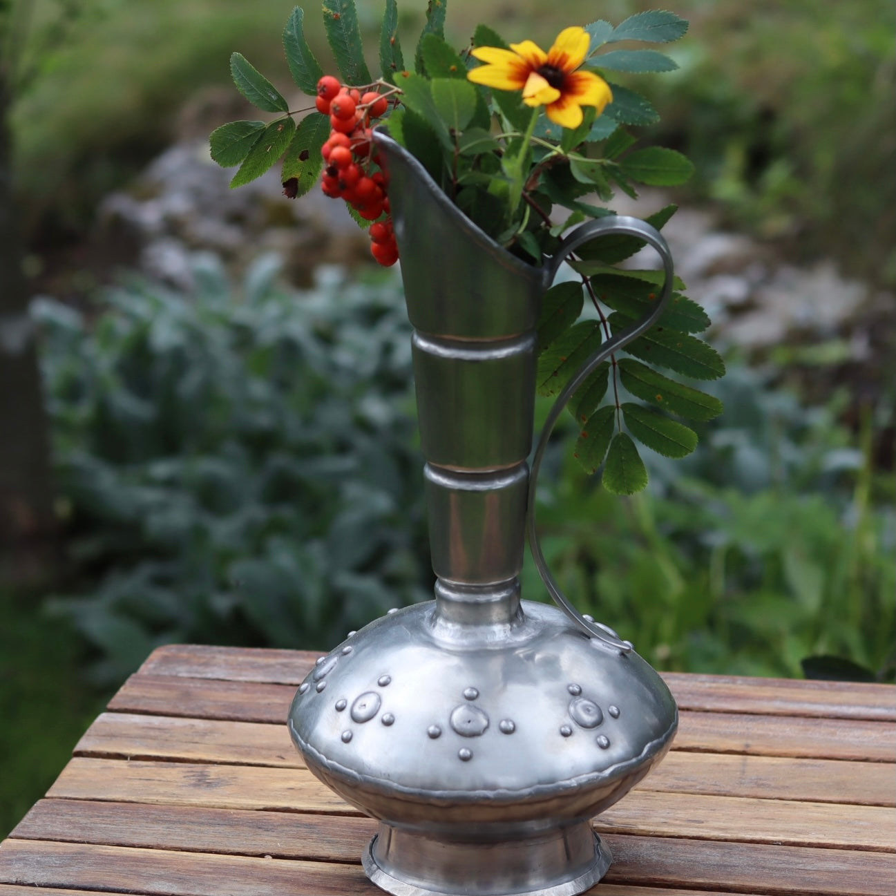 Vase i tinn - vintage