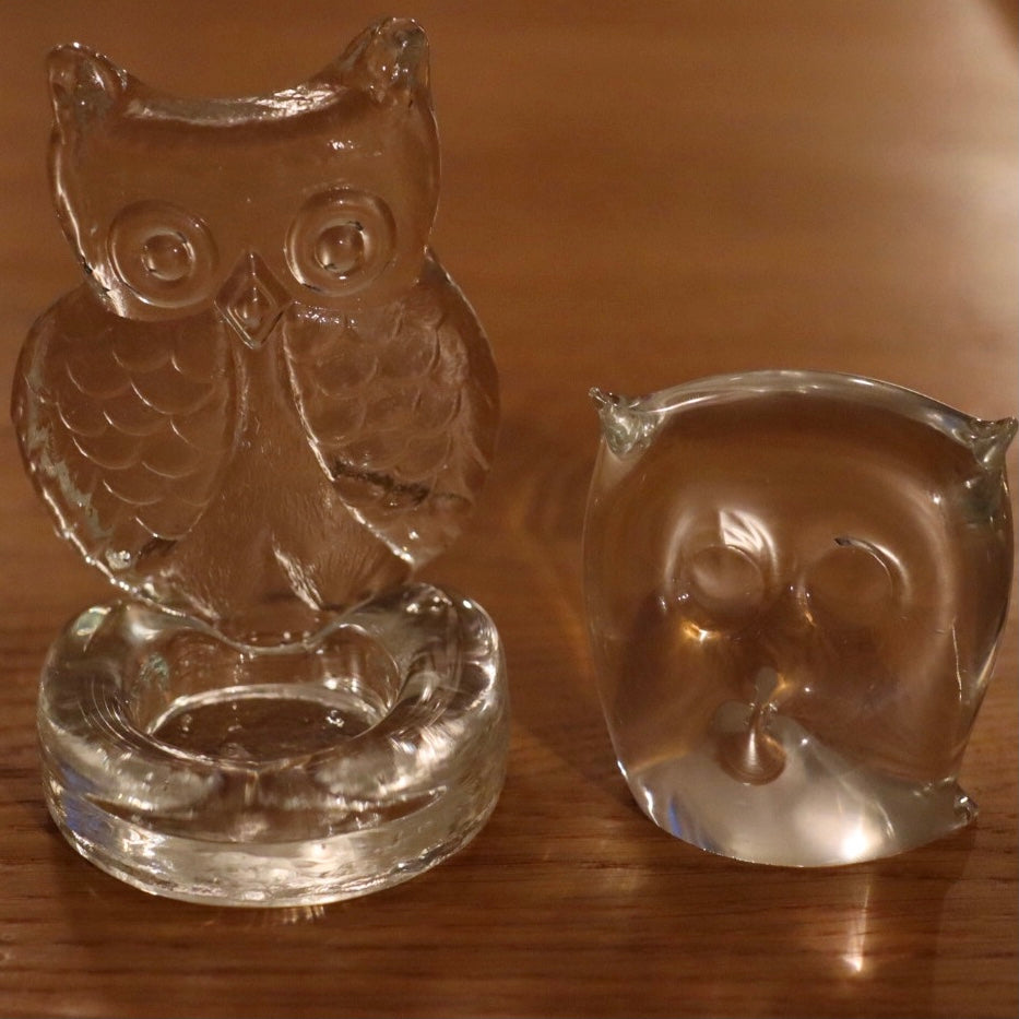Figurer i glass - ugler