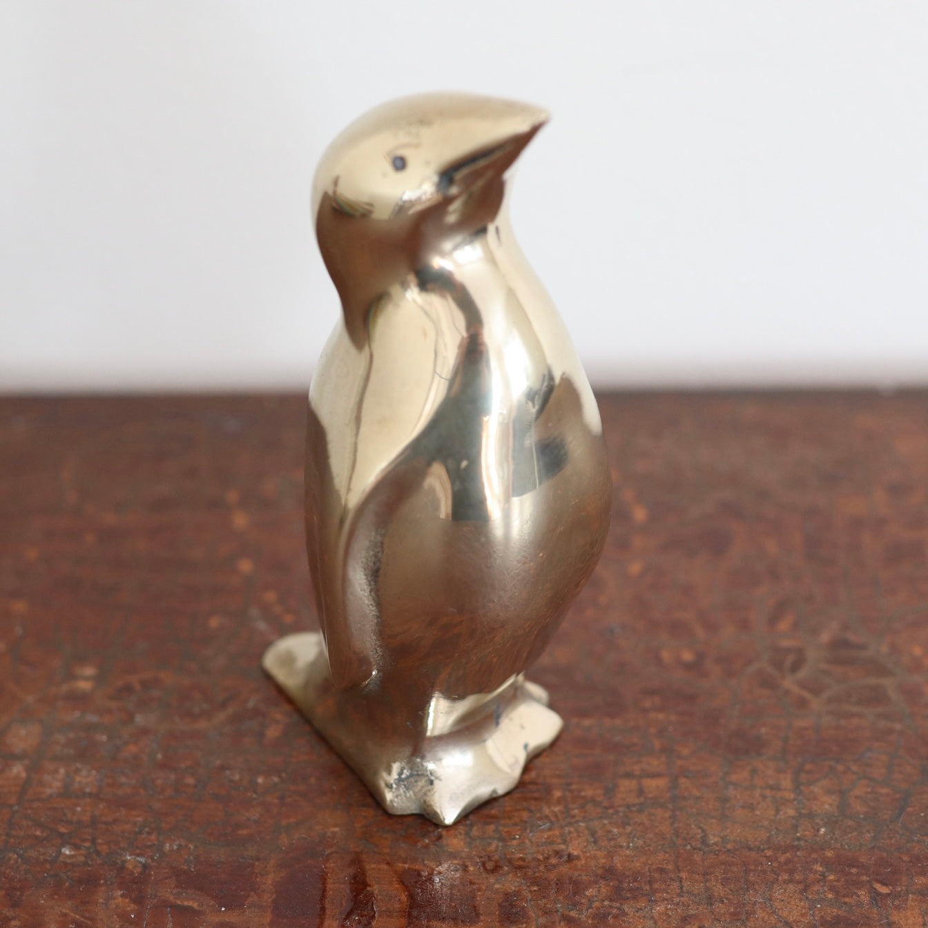 Figur - pingvin i messing