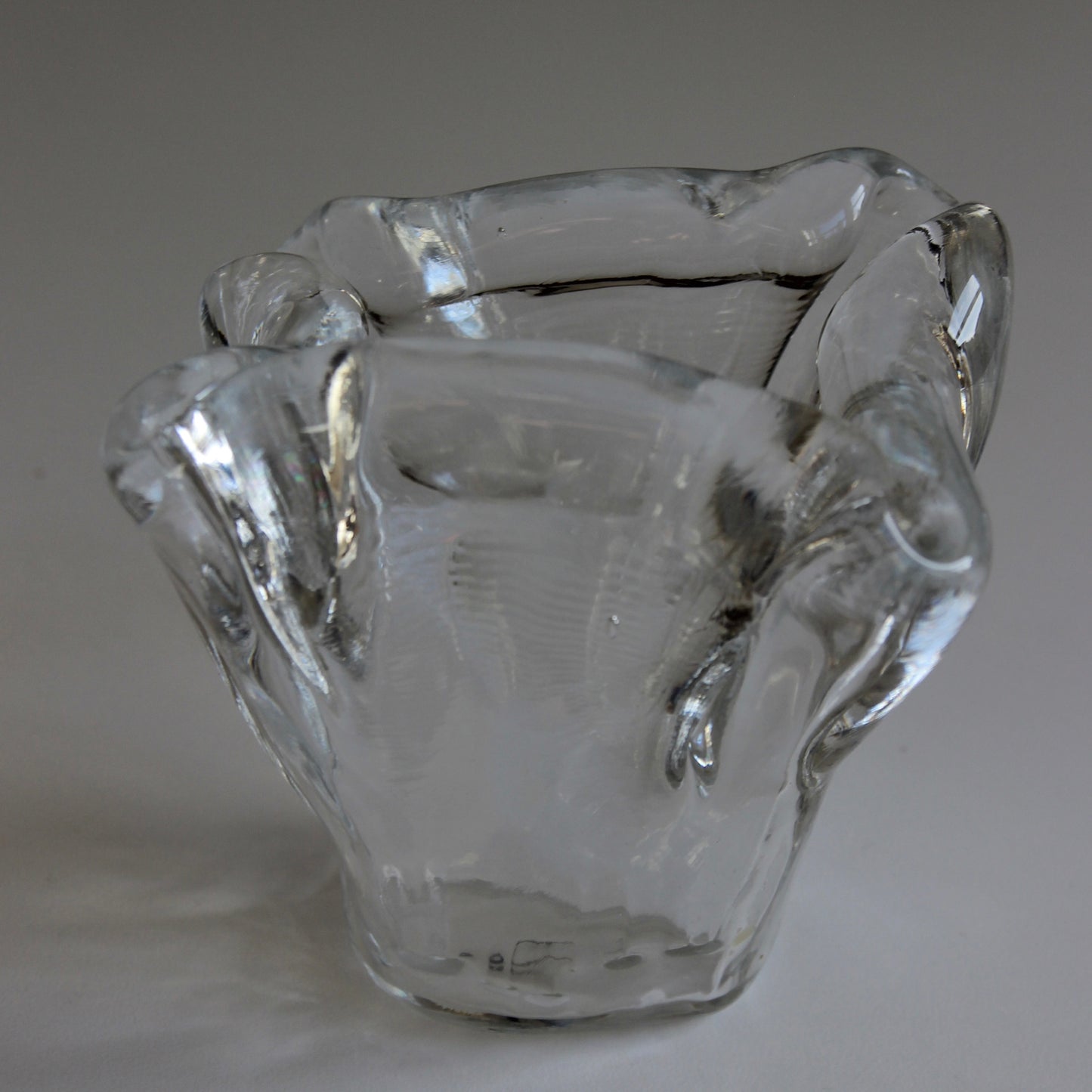 Vintage lysestake i glass