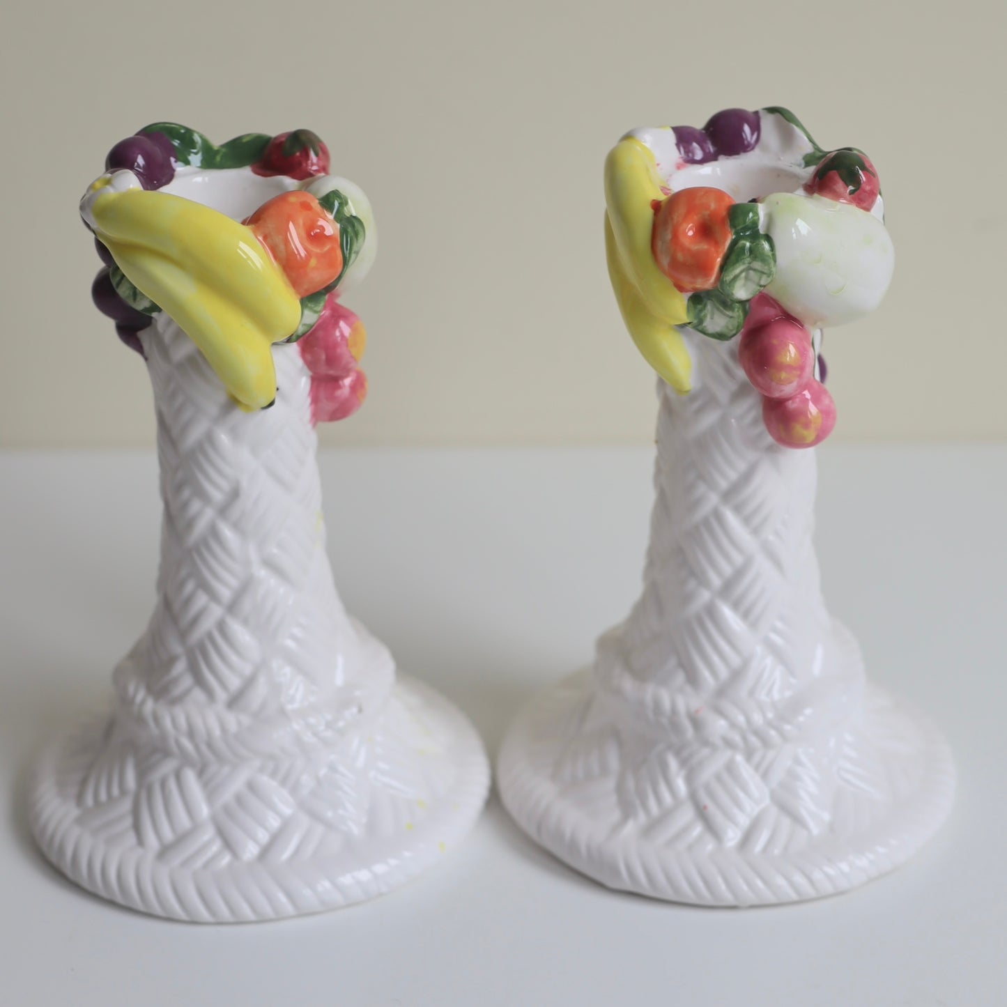 Vintage lysestaker - majolika