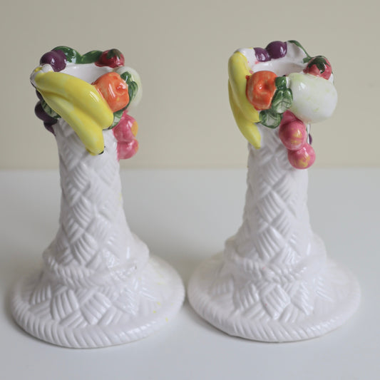 Vintage lysestaker - majolika