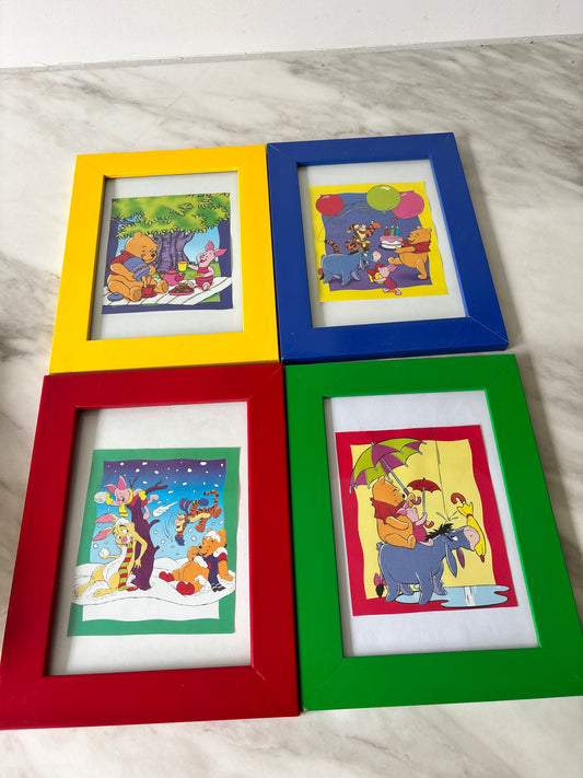 Vintage kuleramme + dekorbilder