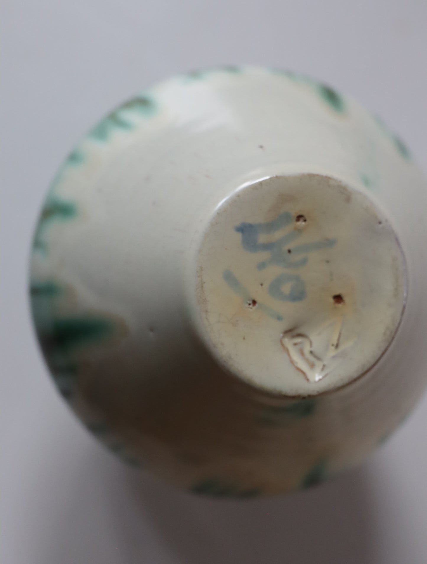 Vintagevase i keramikk, grønn