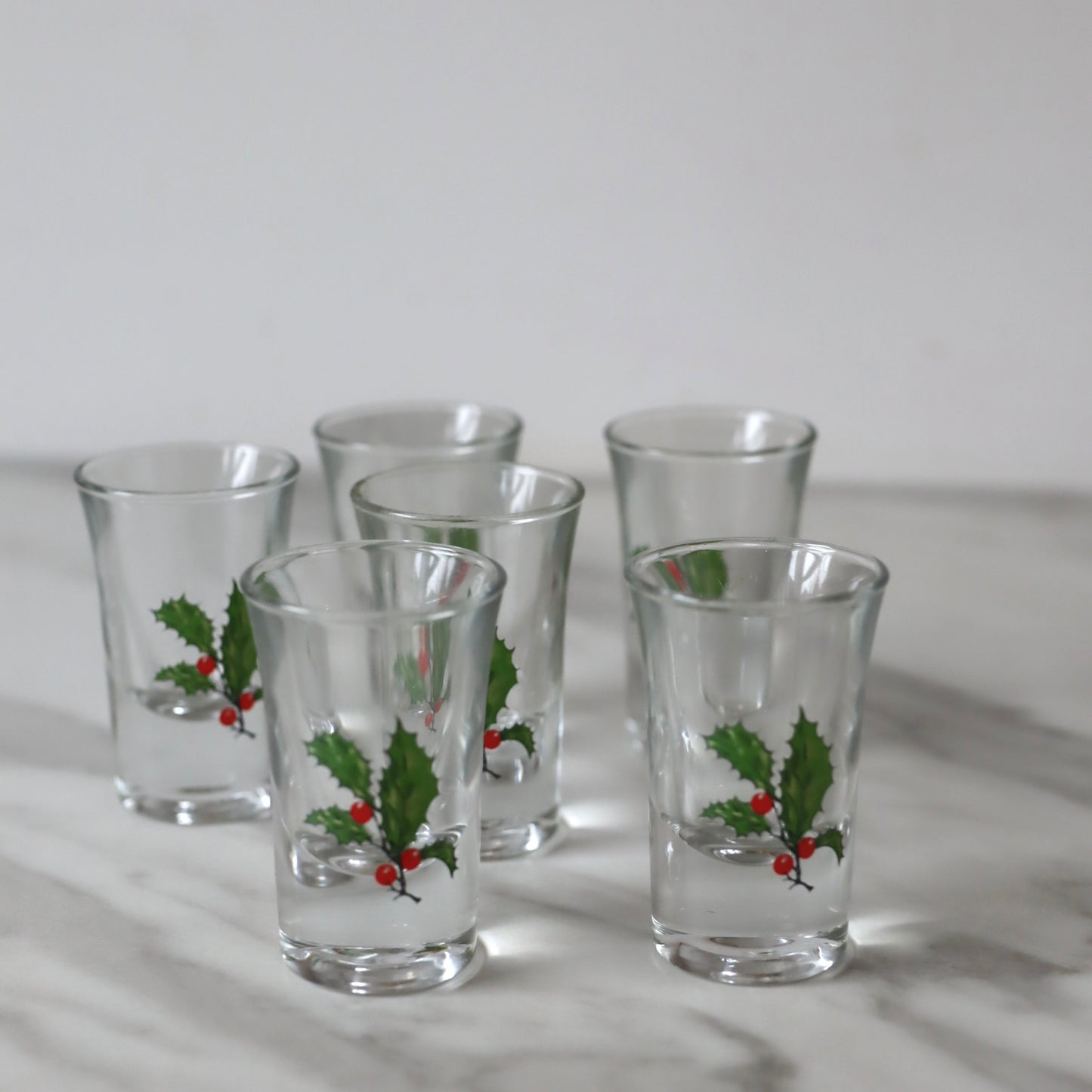 Drammeglass med julemotiv