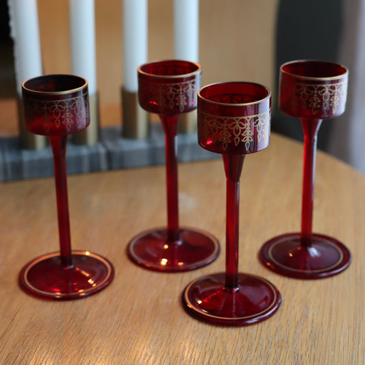 Likørglass vintage, røde