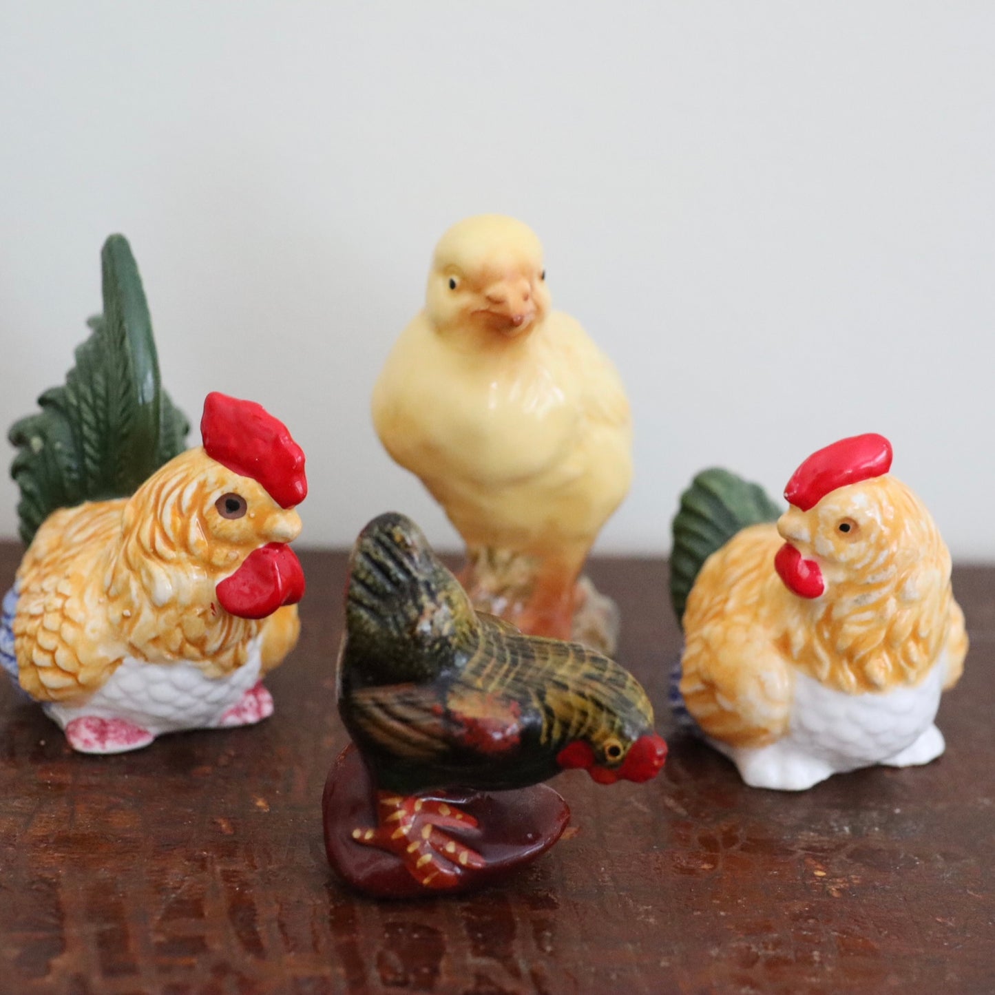 Påskepynt retro - haner og høner