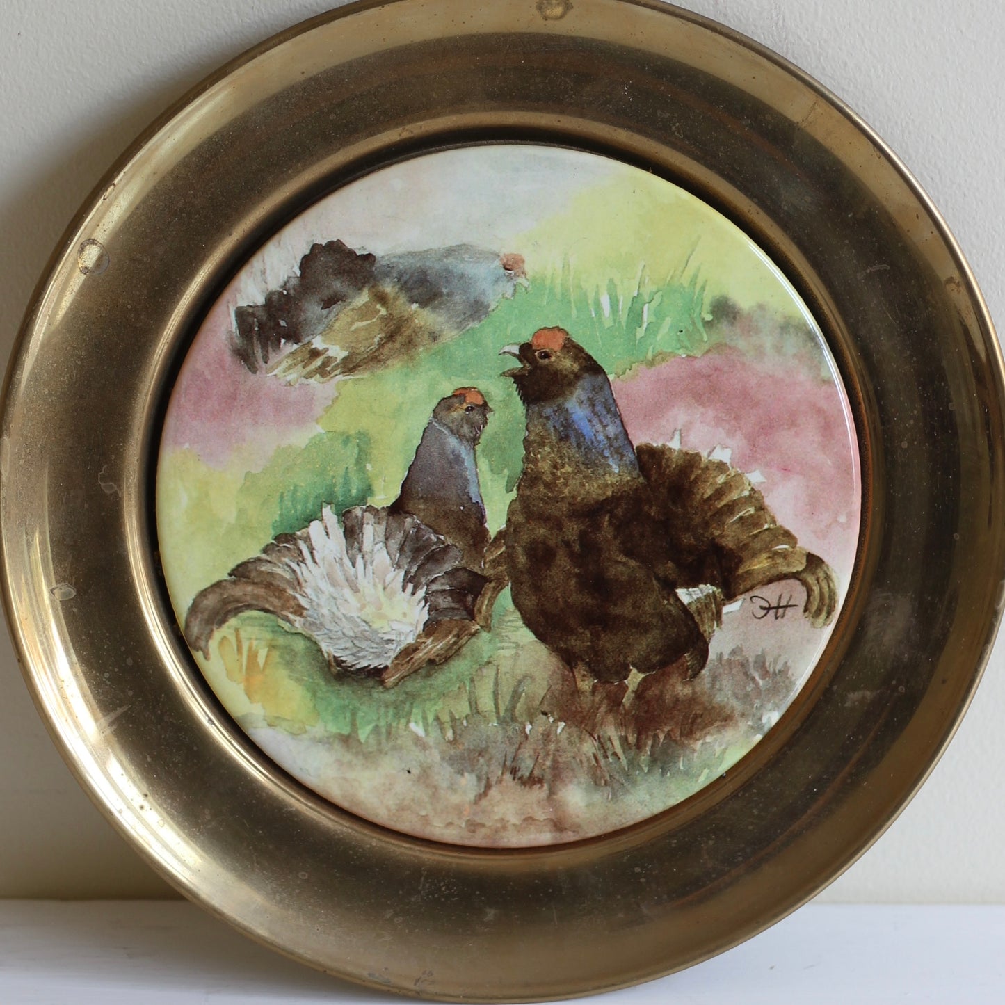 Platter med fugler - vintage