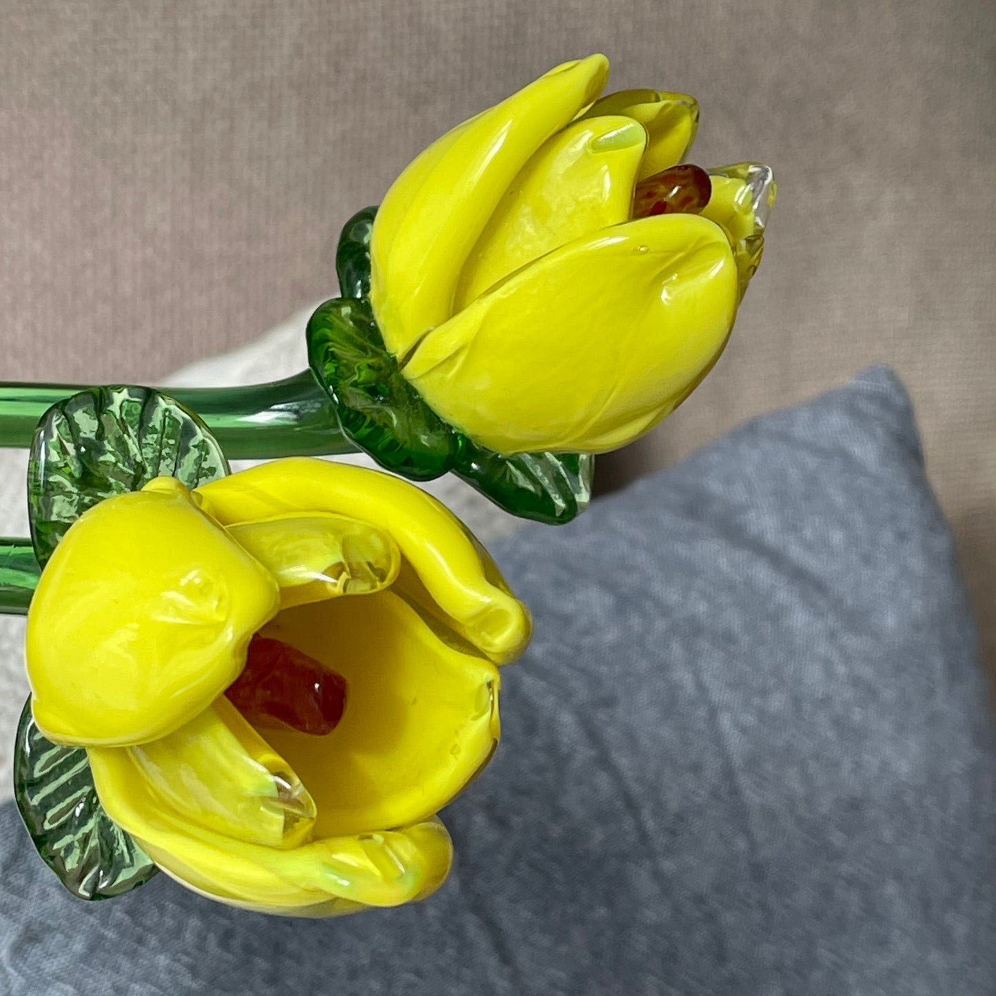 Tulipaner i kunstglass